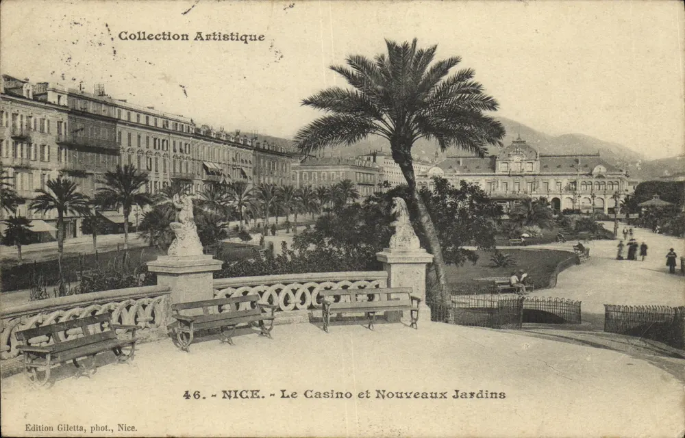 NICE — Das Casino und die neuen Gärten — Giletta-Ausgabe, Foto., Nice, Nr. 46 - Vorderseite