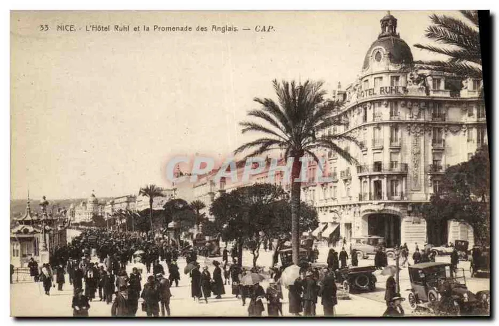 Nice - Das Hotel Ruhl und die Promenade des Anglais — CAP. - Vorderseite