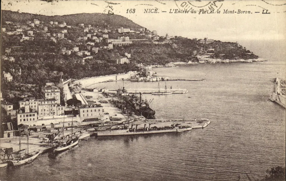 Nice — Der Eingang zum Hafen und der Mont-Boron — LL. — Nr. 163 - Vorderseite