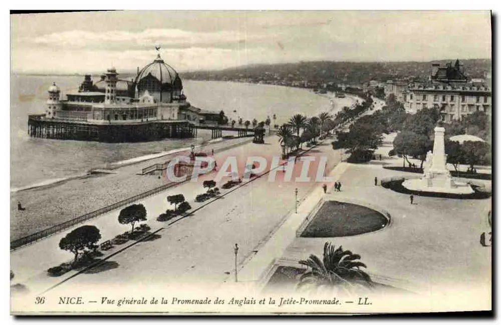 Nice — Allgemeiner Blick auf die Promenade des Anglais und die Jetée-Promenade — LL. n°36 - Vorderseite