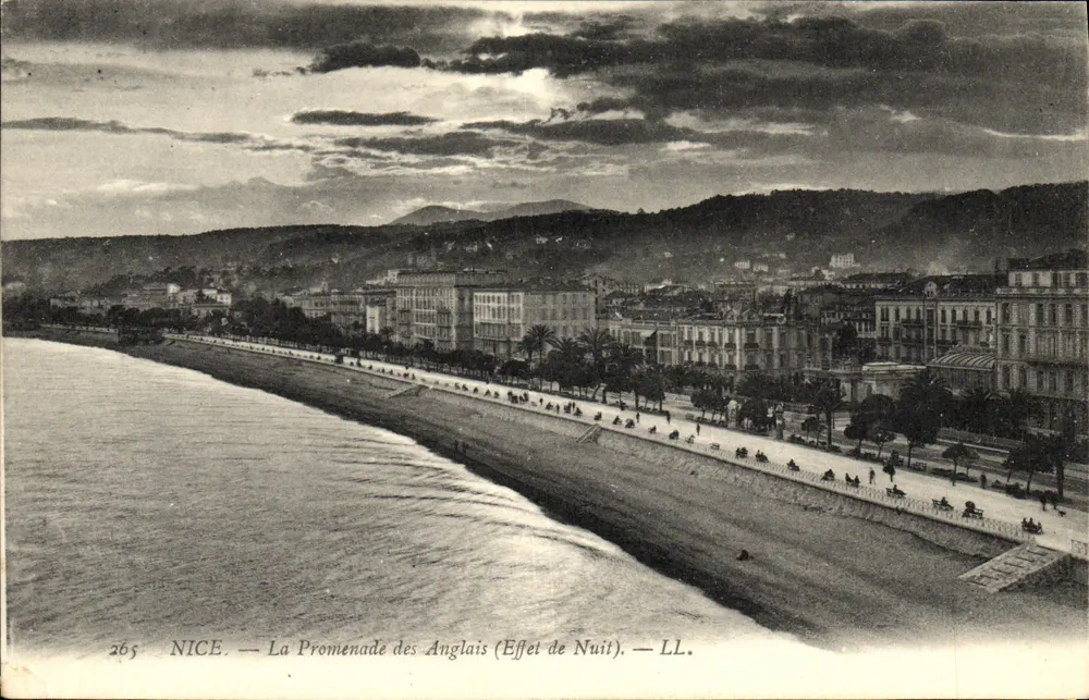 NICE — A Promenade dos Ingleses (Efeito de Noite) — LL. — n° 265 - Frente