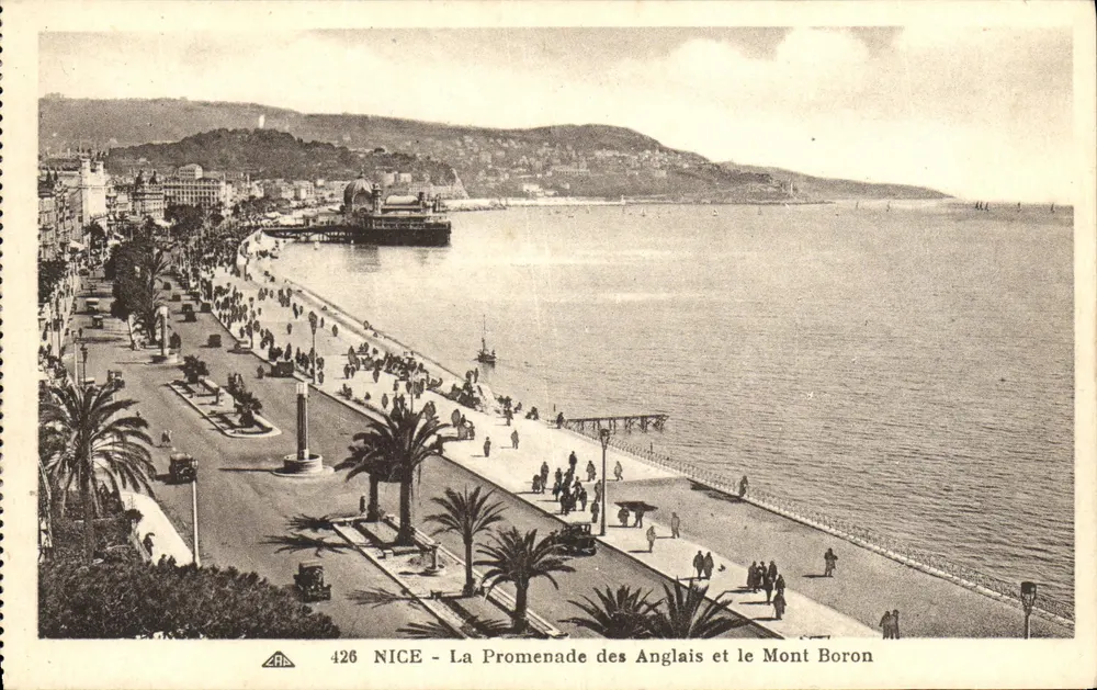 NICE - Die Promenade des Anglais und der Mont Boron — Verleger ARA, Serie Nr. 426 - Vorderseite