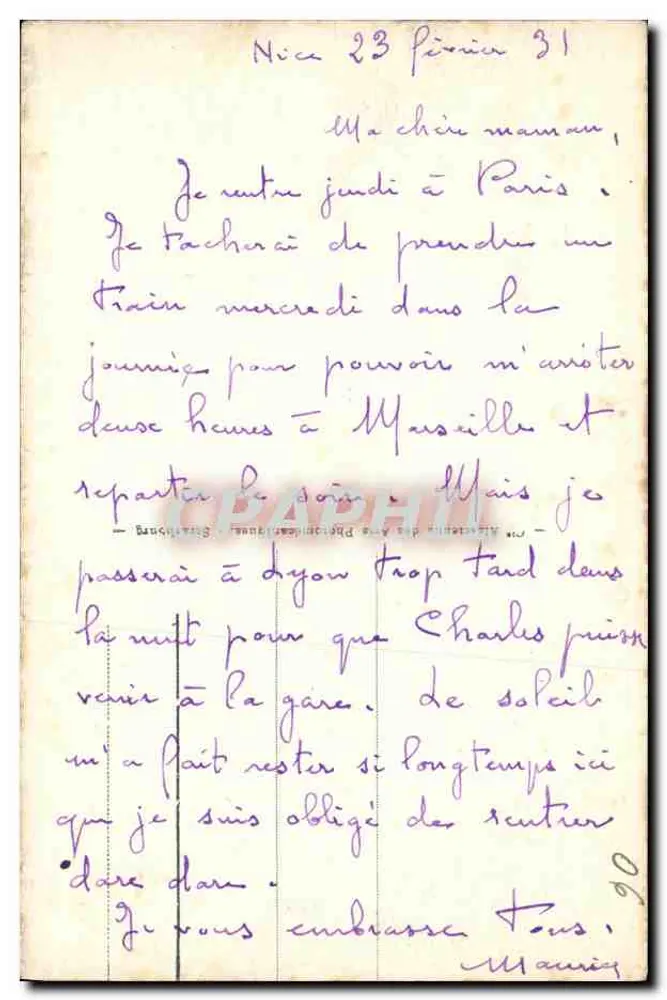 Nice-Cimiez - O Hotel Majestique — editor: 151 NICE-CIMIEZ - Verso