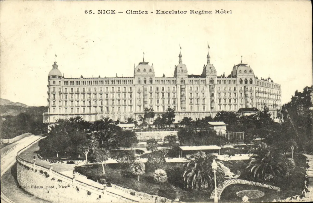 Nice - Cimiez - Excelsior Regina Hotel — Edição Gilettà, fot. Nice, n°65 - Frente