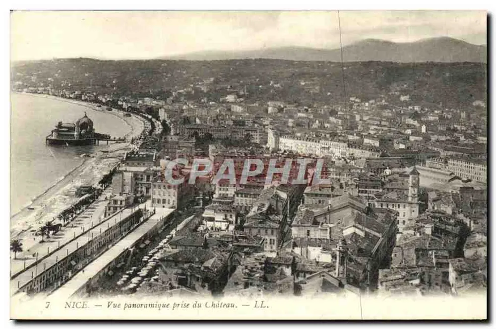 NICE — Panoramische uitzicht genomen vanaf het Kasteel — LL. - Voorkant