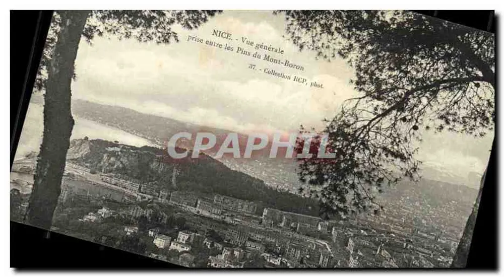 NICE - Allgemeine Ansicht zwischen den Pins du Mont-Boron — Sammlung RCP, Foto n°37 - Vorderseite