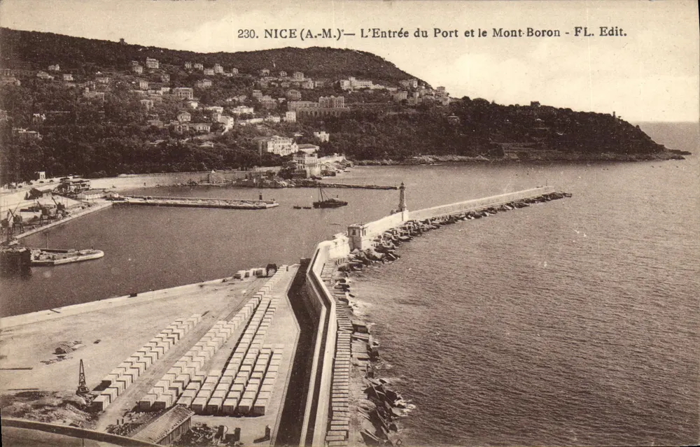 Nice (A.-M.J.) — Eingang zum Hafen und der Mont-Boron — FL. Edit. - Vorderseite