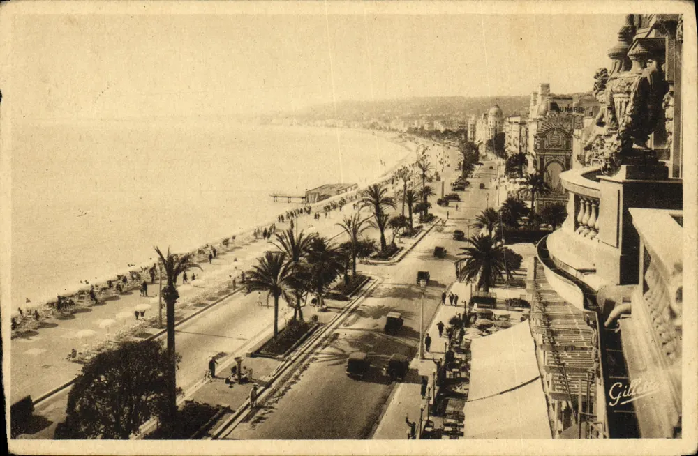Nice — Vue ensemble de la Promenade des Anglais — L. Gilletta - Frente
