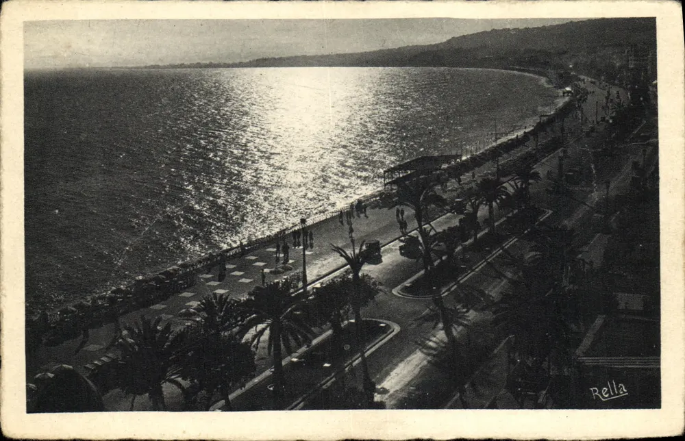 Nice — Sonnenuntergang über die Promenade des Anglais und die Baie des Anges — Kollektion Rella 'La Côte d'Arts' - Vorderseite