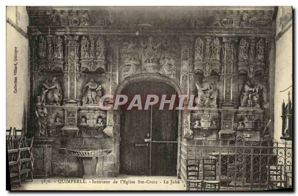 Quimperlé - Innenansicht der Kirche Sainte-Croix - Der Chorvorhang - Vorderseite
