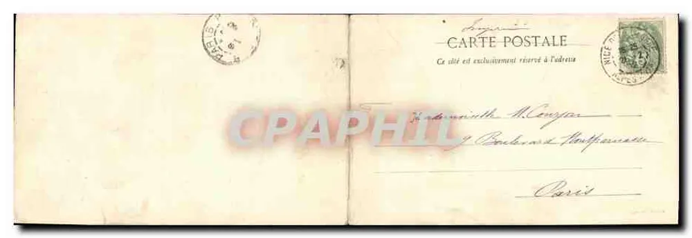 NICE - Uitzicht genomen vanaf Mont Boron — 318. — Handgeschreven — gedateerd 14.1.1912 - Achterkant