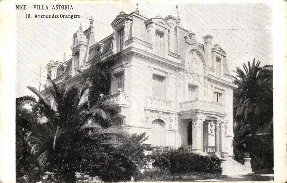 Nice - Villa Astoria — 10, Avenue des Orangers — Édition E. Gimello, Papadère, 107, Nîmes, France - Vorderseite