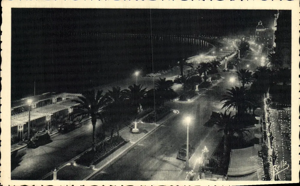 Nice, À Noite — Promenade dos Ingleses — Rella - Frente