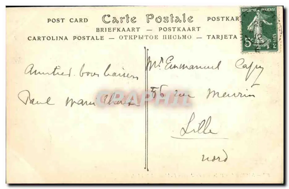 Nice — Os Palmier do Jardim Público — n°877 - Verso