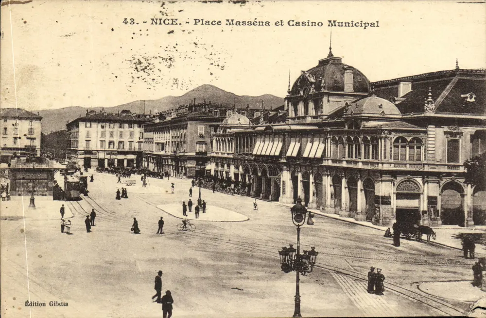 Nice - Place Masséna und Municipalkasino — Edition Gilelta, Nr. 43 - Vorderseite