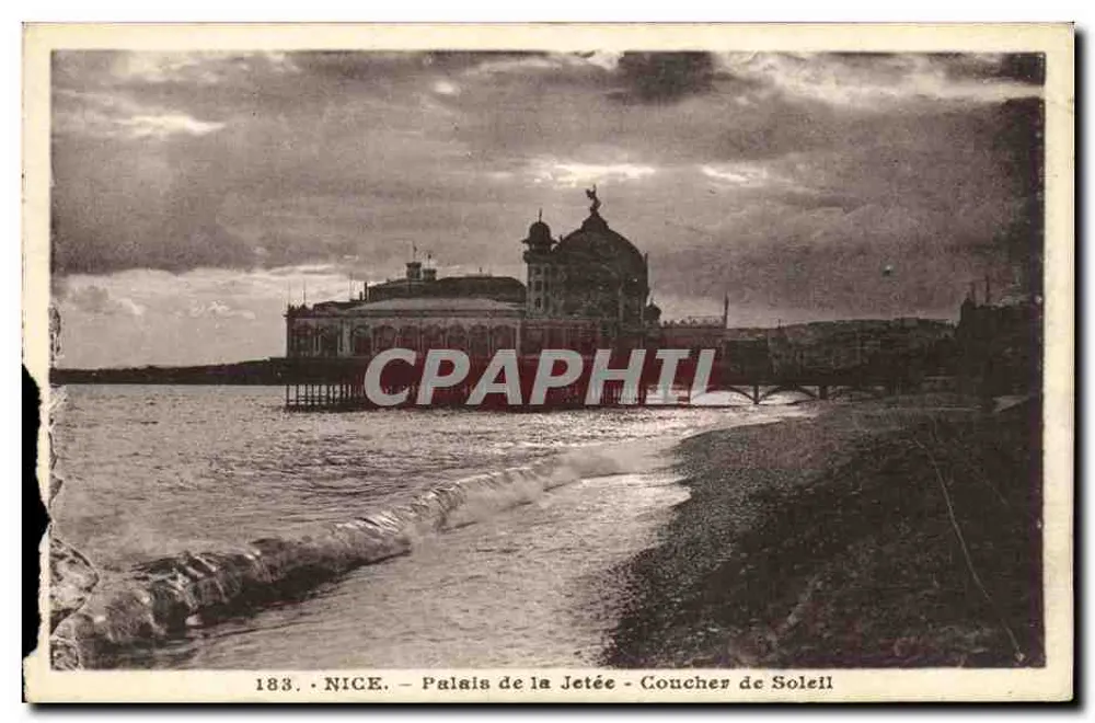 Nice — Palais de la Jetée — Coucher de Soleil - Frente