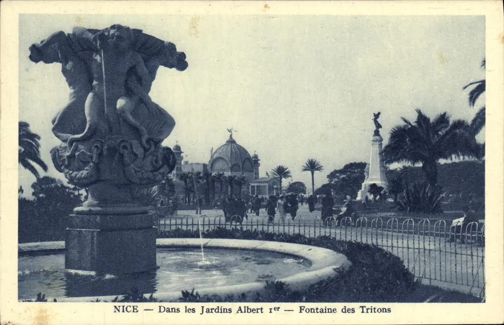 Nice — In den Albert-Gärten — Fontäne der Tritonen — Edition La Riviera - Vorderseite