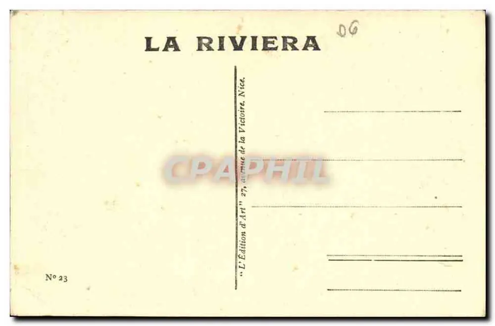 Nice — In den Albert-Gärten — Fontäne der Tritonen — Edition La Riviera - Rückseite