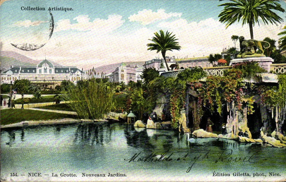 NICE — A Gruta, Novos Jardins — Edição Giletta, fot., Nice. - Frente