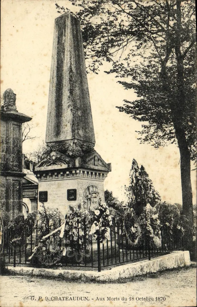 Obelisk der Toten vom 18. Oktober 1870 — Châteaudun — G. P. 9 - Vorderseite