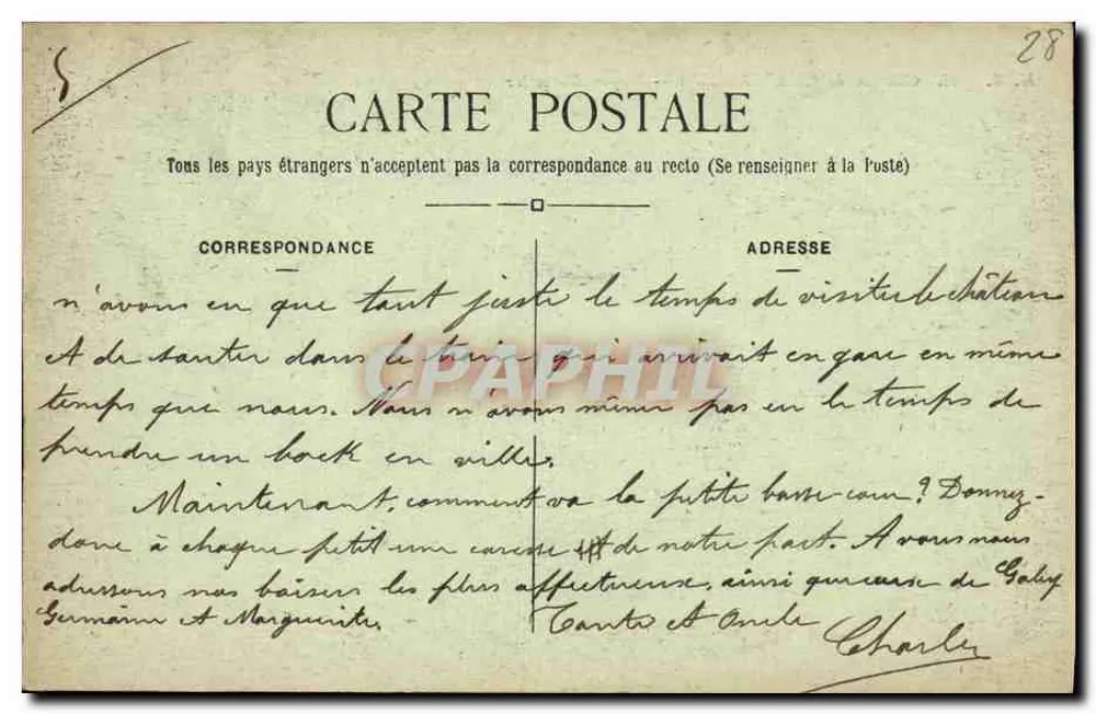 Castelo de CHATEAUDUN — Núcleo da escada — M. G. 46 - Verso