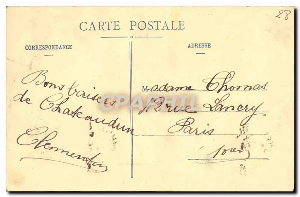 Châteaudun — "Barricade tournée" — von Philippoteaux - Rückseite