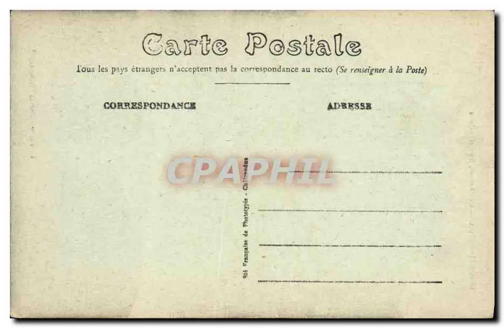 Châteaudun — O Castelo, os Contrefortes — Edição Galeries Modernes, n°16 - Verso