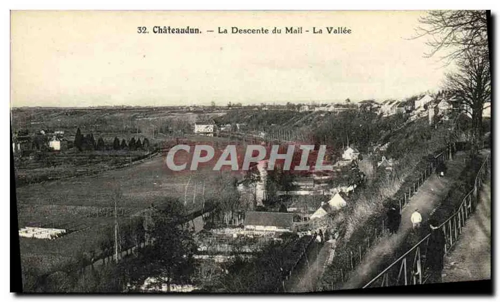 Châteaudun — A Descida do Mail - A Vale — Sér. Frugaise de Fototipia - Frente