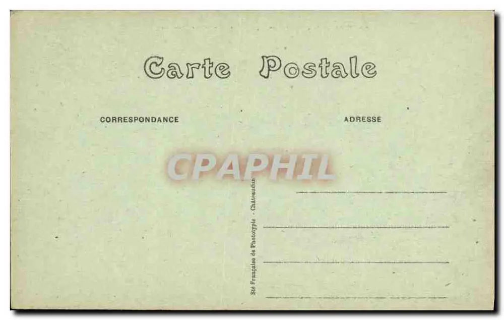 Châteaudun — A Descida do Mail - A Vale — Sér. Frugaise de Fototipia - Verso