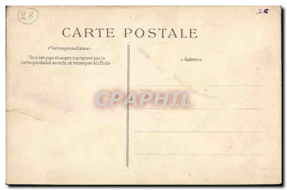 Châteaudun — Place du Dix-Huit Octobre und Fontaine Monumentale — Verlag E.D. n°38 - Rückseite