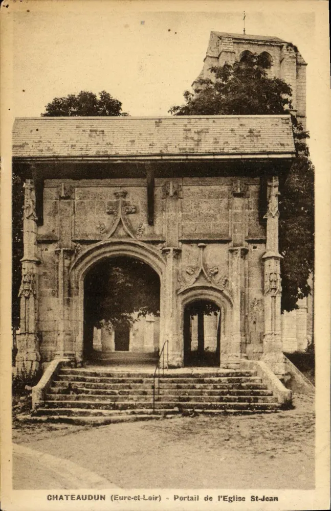 Châteaudun (Eure-et-Loir) — Portal der Kirche Saint-Jean — Verlag L. Lenormand, Orléans - Vorderseite