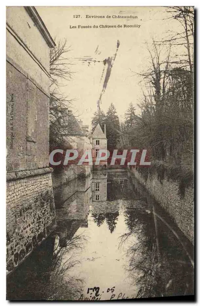 Die Gräben des Schlosses Romilly — Umgebung von Châteaudun — Heliogr. von E. La Tixaire, Paris, n°127 - Vorderseite