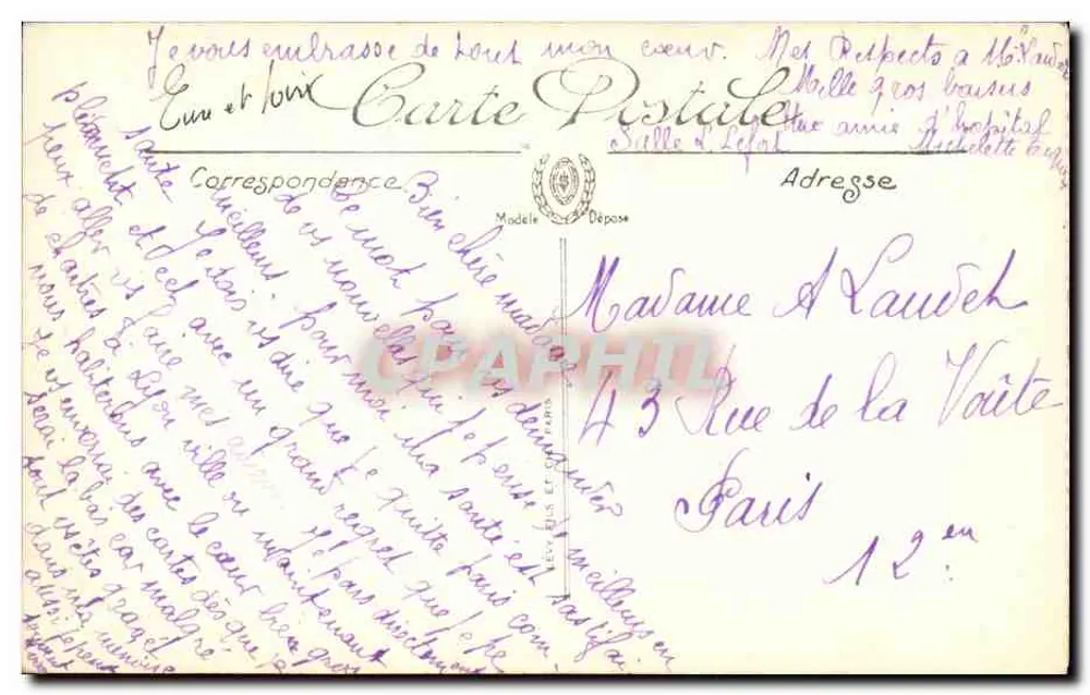 Charitéres — Uitzicht genomen op de Eure — LL. n°103 - Achterkant