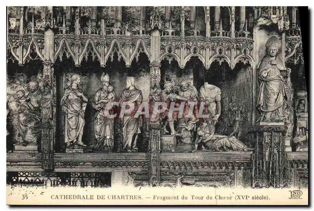 Kathedrale von Chartres — Fragment des Chorwegs (16. Jahrhundert) - Vorderseite