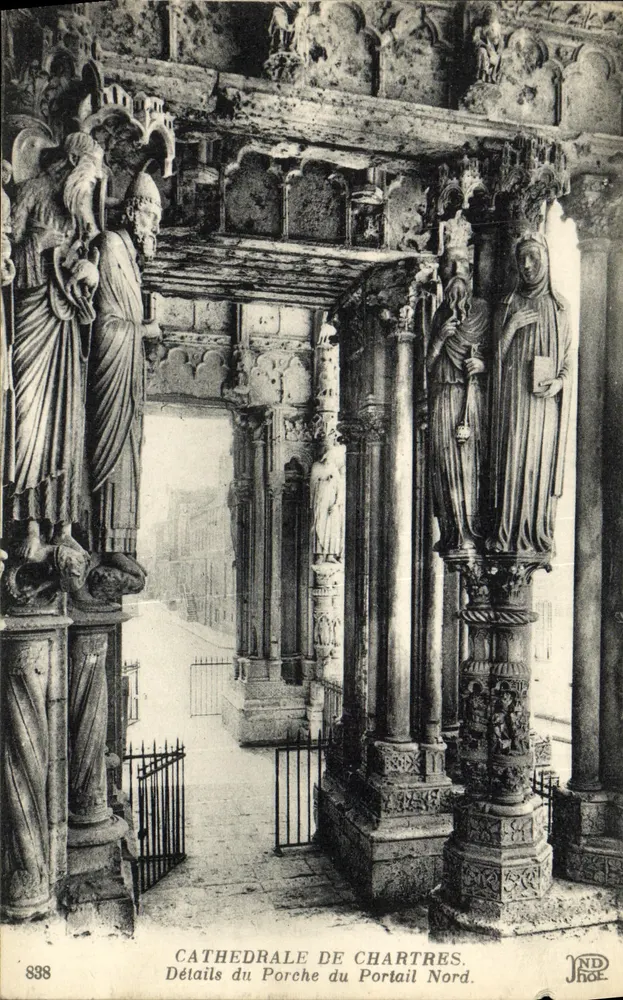 Chartreser Kathedrale — Details des Portals des Nordportalvorgangs — ND Rose, n° 838 - Vorderseite