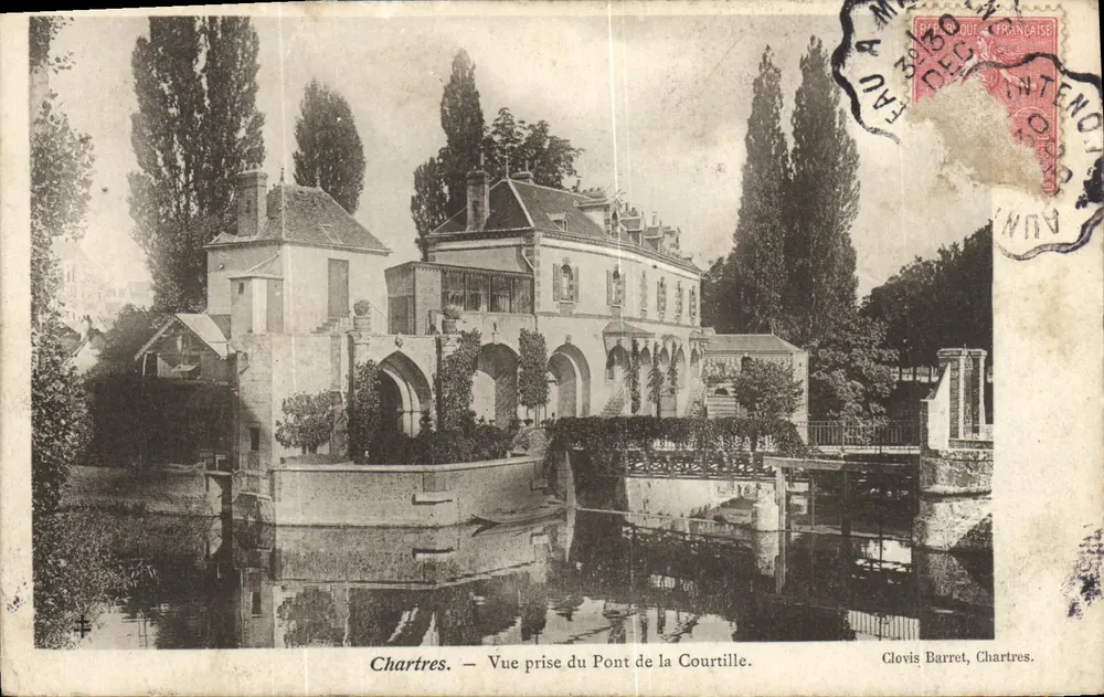 Chartres — Ansicht vom Pont de la Courtille — Clovis Barret, Chartres - Vorderseite