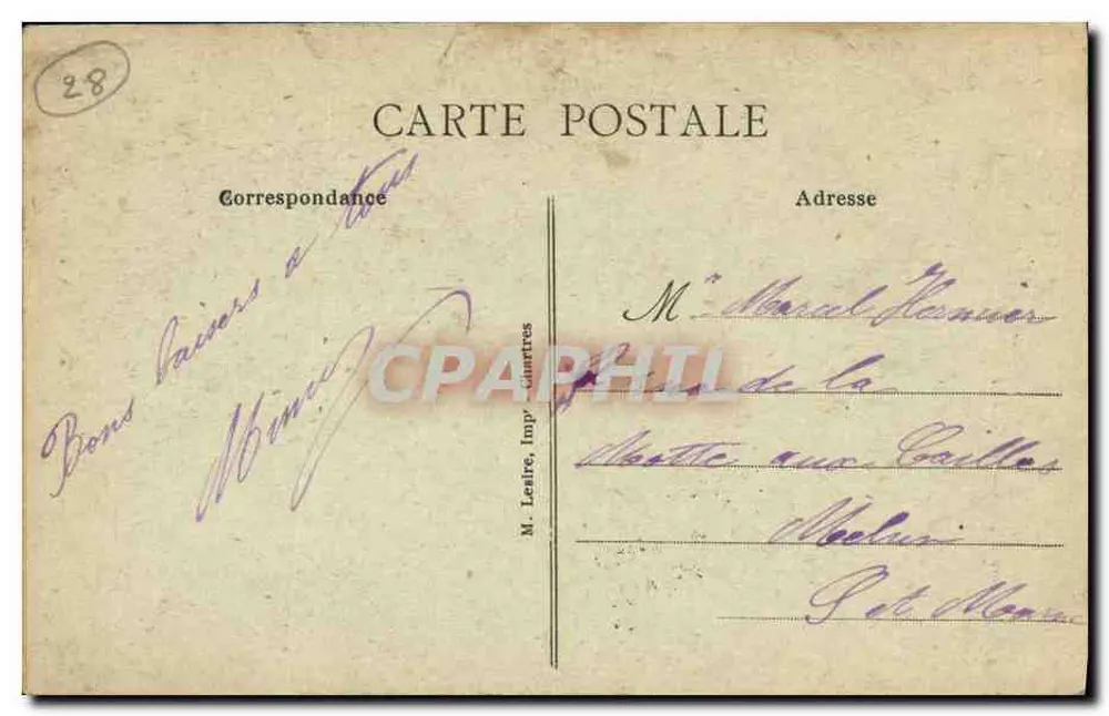 HARTRES - Ansicht des Denkmals für die Kinder von Eure et Loir — Vise Nantes, N. A. 302 - Rückseite