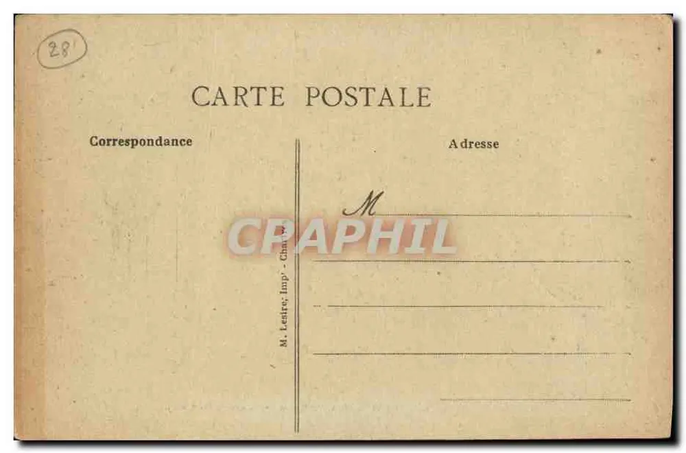 Chartres - Cloître Notre-Dame e o grande Parvis — editor M. Lestre, n°5 - Verso