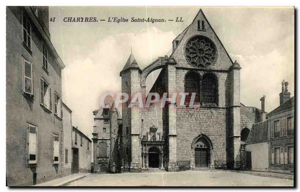 Chartres — A Igreja de São Aignan — LL - Frente
