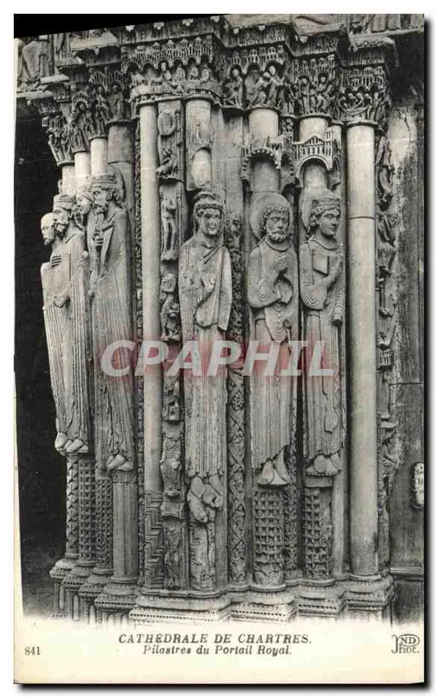 Kathedrale von Chartres — Pfeiler des Königstor — JND Phot. - Vorderseite