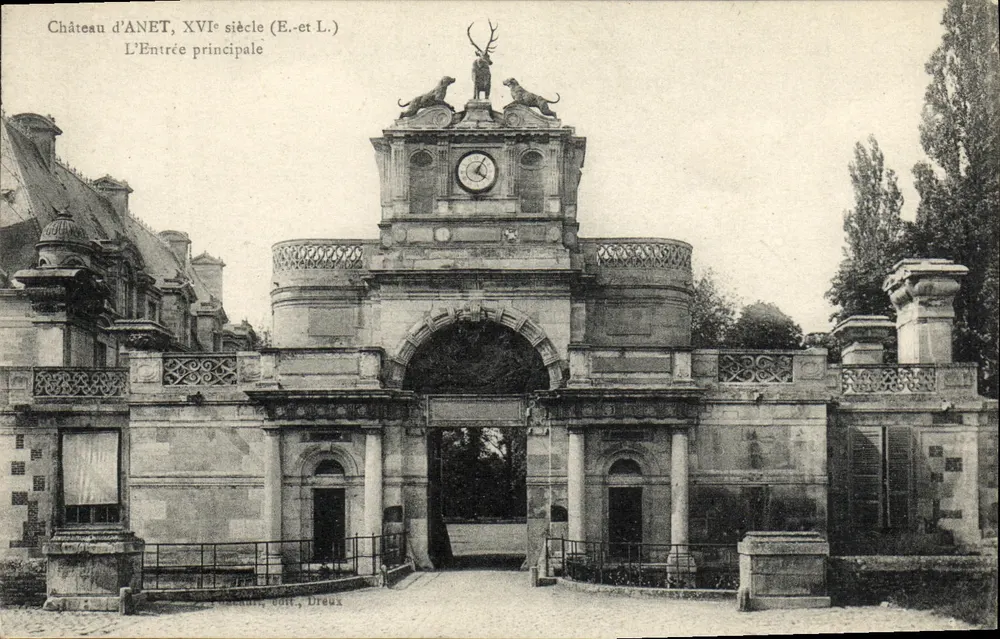 Castelo de ANET, século XVI (E.-et L.) — A Entrada principal — Editor: E.-et L. (Dreux) - Frente