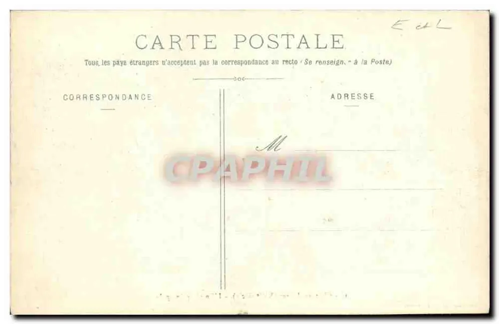 Castelo de Anet (século XVI) — A Entrada Principal — Ch. Foucault, editor Dreux, n°1 - Verso
