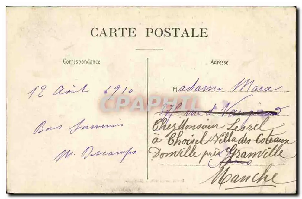 Parque de Maintenon — O Ponte de Pedra e o Aqueduto — editor Rousseau - Verso