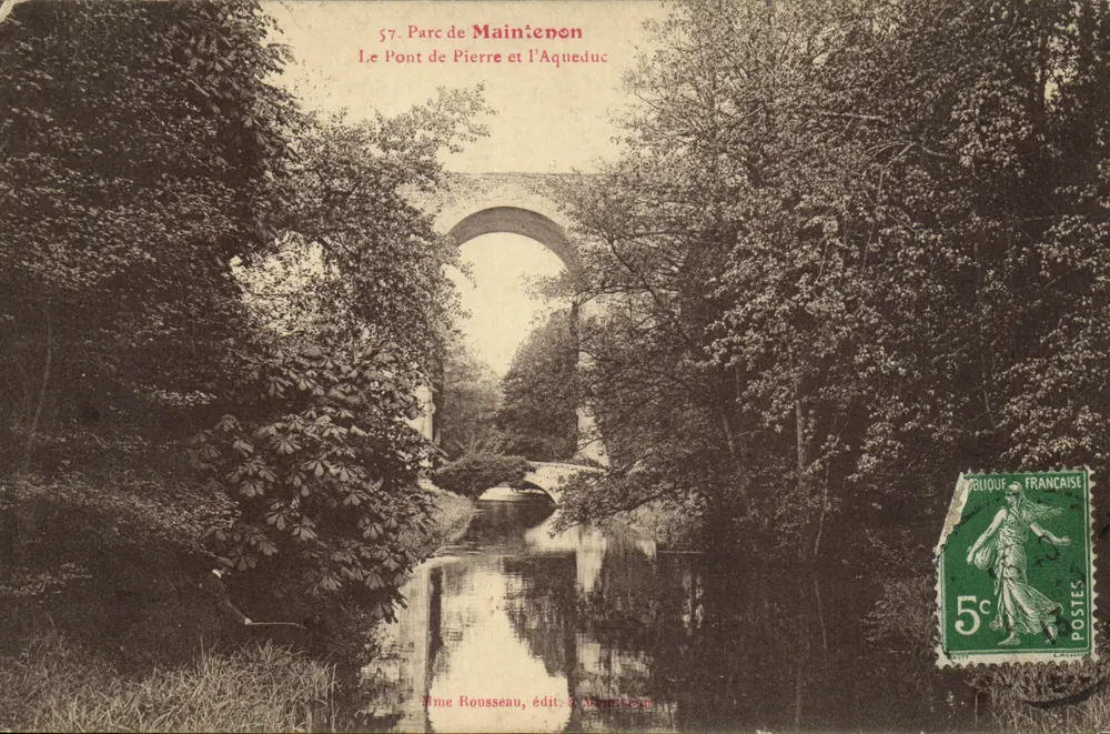 Park Mainienon — Die Steinerne Brücke und der Aquädukt — Hime Rousseau, Verlag & Mainienon - Vorderseite