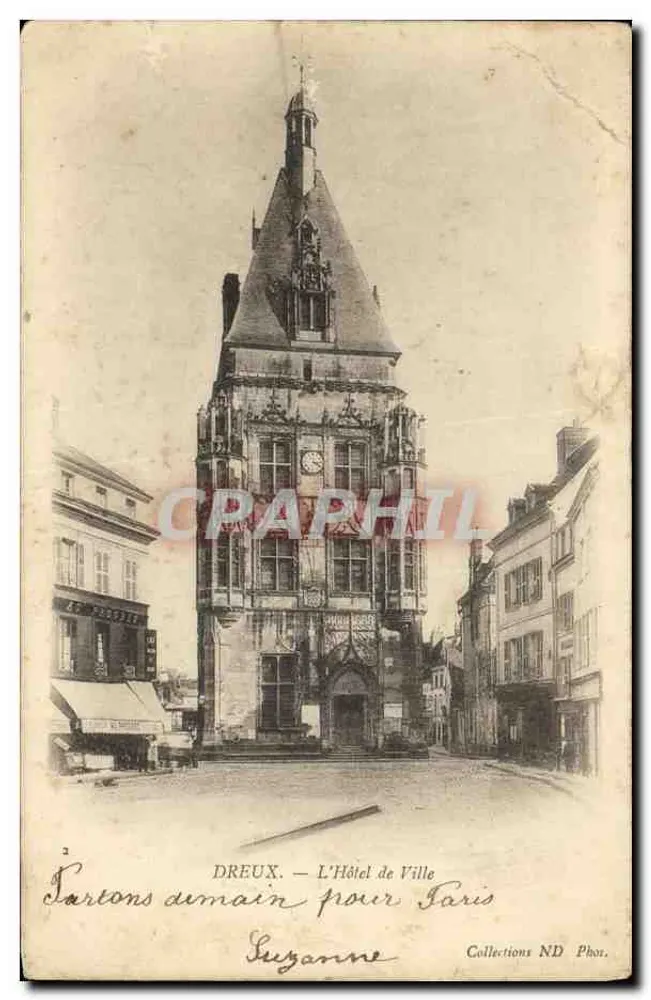 Dreux — O Hotel de Ville — Collections ND Phos. - Frente