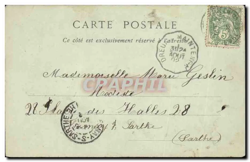 Dreux — O Hotel de Ville — Collections ND Phos. - Verso