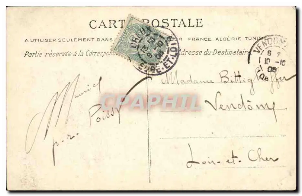 DREUX — Les Tombeaux de la Chapelle — La C.P.A. n°60 - Verso