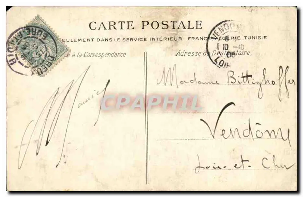 Dreux — O Túmulo de Luís-Philippe — A C.P.A. n°59 - Verso