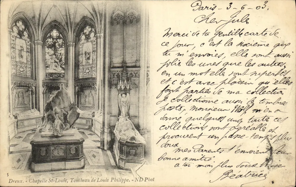 Dreux - Kapelle Saint-Louis, Grabmal von Louis Philippe — ND Phot, n°5 - Vorderseite