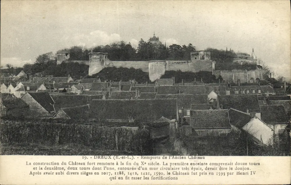 Dreux (E.-et-L.) - Mauern des Alten Schlosses — unbekannter Verleger, Nr. 19 - Vorderseite
